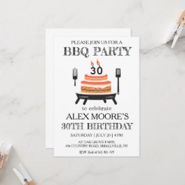 30e verjaardag BBQ uitnodigingen