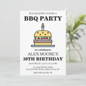30e verjaardag BBQ uitnodigingen (Staand voorkant)
