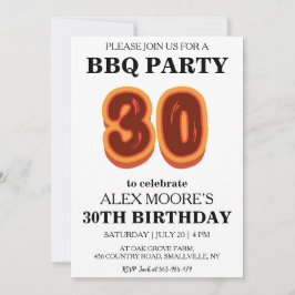 30e verjaardag BBQ uitnodigingen