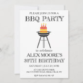 30e verjaardag BBQ uitnodigingen (Voorkant)
