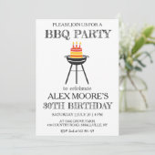 30e verjaardag BBQ uitnodigingen (Staand voorkant)