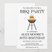 30e verjaardag BBQ uitnodigingen (Voorkant / Achterkant)
