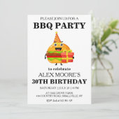 30e verjaardag BBQ uitnodigingen (Staand voorkant)
