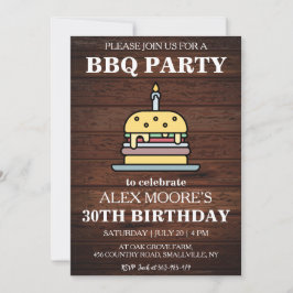 30e verjaardag BBQ uitnodigingen