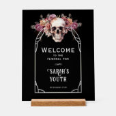 30e verjaardag begrafenis welkomstbord acryl bord (Voorkant)