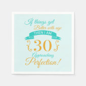 30e verjaardag beter met leeftijd servet (Voorkant)