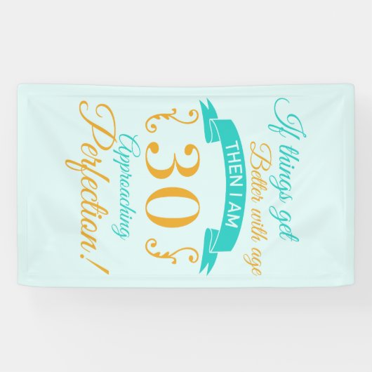 30e verjaardag beter met leeftijd spandoek (Horizontaal)