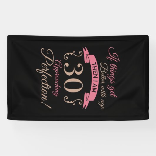 30e verjaardag beter met leeftijd spandoek (Horizontaal)