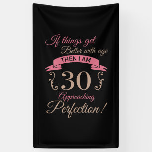 30e verjaardag beter met leeftijd spandoek