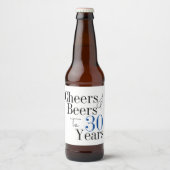 30e verjaardag bieren en gejuich typografie feest bier etiket (Voorkant)