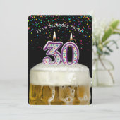 30e verjaardag Bierfeest Kaart (Staand voorkant)