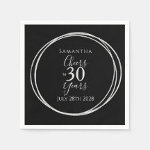 30e verjaardag Black Silver Cheers 30 jaar feest