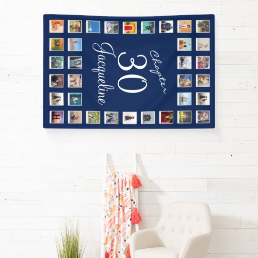 30e verjaardag blauwe banner (Insitu)