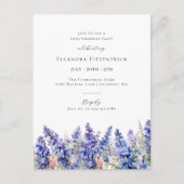 30e Verjaardag Blauwe Larkspur Juli Geboortebloem Uitnodiging Briefkaart (Voorkant)