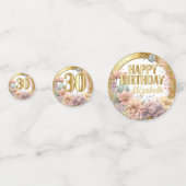 30e verjaardag - Bloemen en Goud Confetti (Voorkanten)