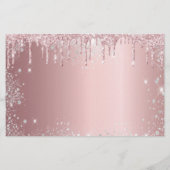 30e verjaardag blush glitter save the date kaart (Achterkant)