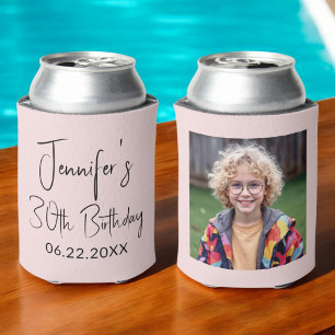 30e verjaardag Blush Pink Instagram Foto Blikjeskoeler