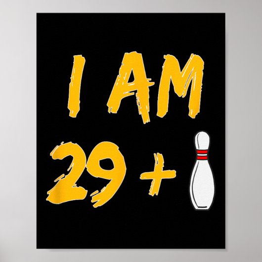 30e Verjaardag Bowling Shirt Bowler Gift Party Poster (Voorkant)