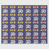 30e verjaardag Boxer dog blue gift inpakpapier (Vlak)