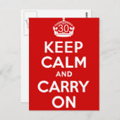 30e verjaardag briefkaart (Voorkant / Achterkant)