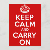 30e verjaardag briefkaart (Voorkant)