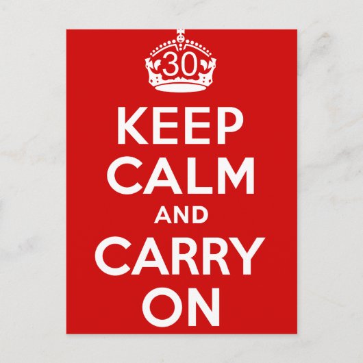 30e verjaardag briefkaart (Voorkant)