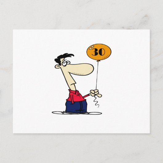 30e verjaardag briefkaart (Voorkant)