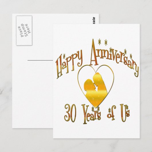 30e. Verjaardag Briefkaart (Voorkant / Achterkant)