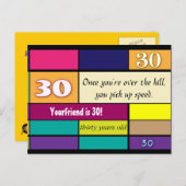 30e verjaardag Briefkaart (Voorkant / Achterkant)