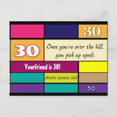 30e verjaardag Briefkaart (Voorkant)