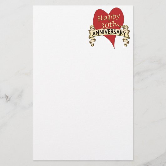 30e. Verjaardag Briefpapier (Voorkant)