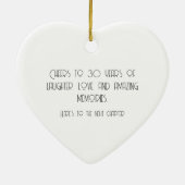 30e verjaardag cadeau, gepersonaliseerde aandenken keramisch ornament (Achterkant)