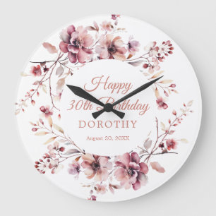 30e verjaardag cadeau gepersonaliseerde wandklok