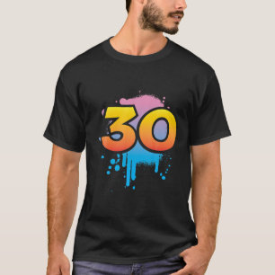 30e verjaardag cadeau mannen vrouwen koele spray H T-shirt