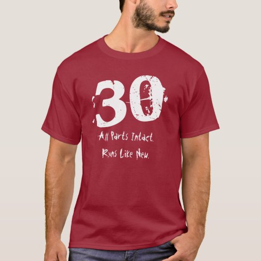 30e verjaardag Cadeaubon Dertig jaar Eigen naam V0 T-shirt (Voorkant)