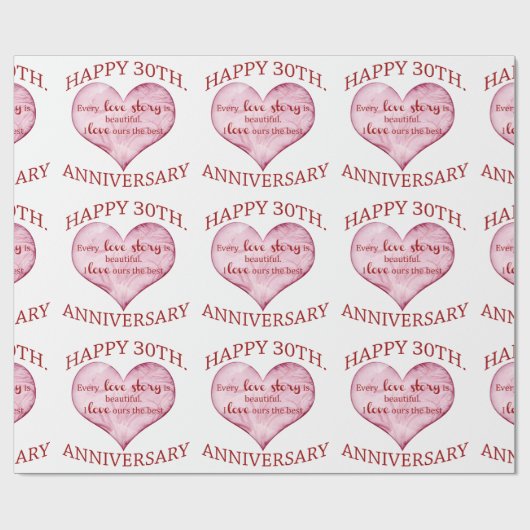 30e. Verjaardag Cadeaupapier (Vlak)