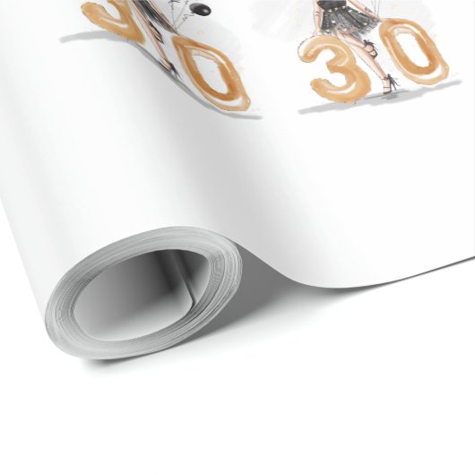 30e verjaardag cadeaupapier (Rol Hoek)