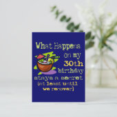 30e verjaardag cadeautjes briefkaart (Staand voorkant)