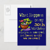 30e verjaardag cadeautjes briefkaart (Voorkant / Achterkant)
