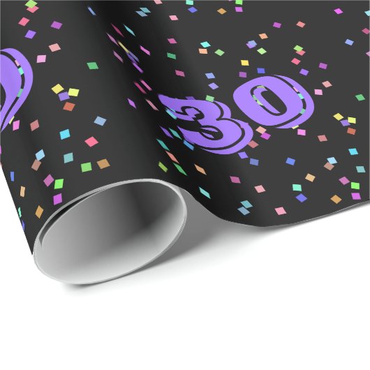 30e verjaardag cadeauverpakking papier (Rol Hoek)