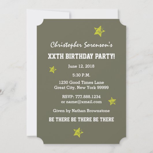 30e verjaardag Camo Eénjarig Eigen naam A03 Kaart (Achterkant)