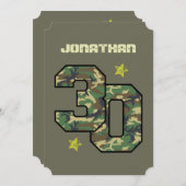 30e verjaardag Camo Eénjarig Eigen naam A03 Kaart (Voorkant / Achterkant)
