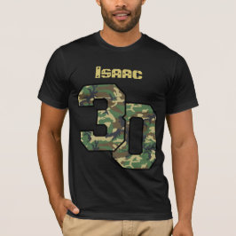 30e verjaardag Camouflage, aangepaste naam V034 T-shirt