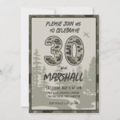 30e verjaardag Camouflage Woodland Forest voor hem Kaart (Voorkant)