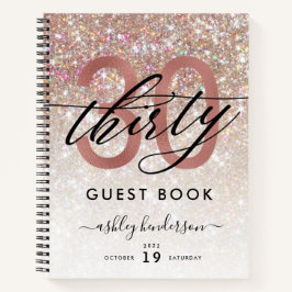 30e verjaardag Champagne Glitter Guest Book Notitieboek