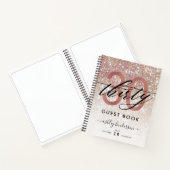 30e verjaardag Champagne Glitter Guest Book Notitieboek (Binnen)