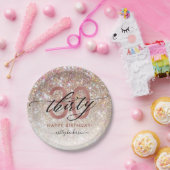 30e verjaardag Chic Glitter Ombre-kaart Papieren Bordje (Feest)