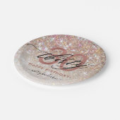 30e verjaardag Chic Glitter Ombre-kaart Papieren Bordje (Gekanteld)