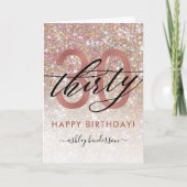 30e verjaardag chique glitter ombre Kaart (Voorkant)