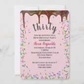 30e verjaardag chocolade ijsjes met sprenkels kaart (Voorkant)